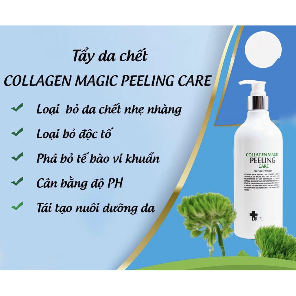 Tẩy da chết dr pluscell Collagen Magic Peeling Care 500ml