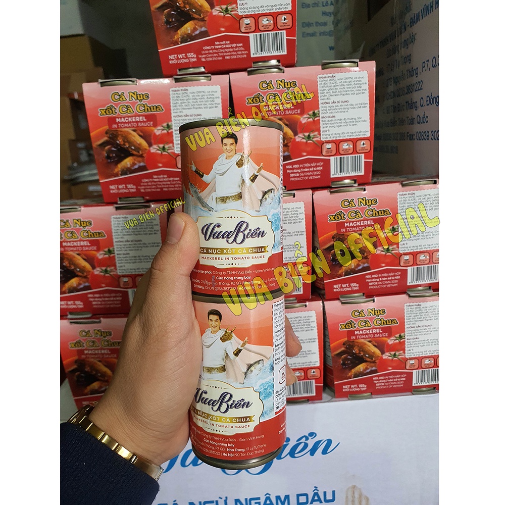 CÁ NỤC XỐT CÀ CHUA VUA BIỂN CHÍNH HÃNG - MACKEREL TOMATO SAUCE 140g - HSD 25/09/2024
