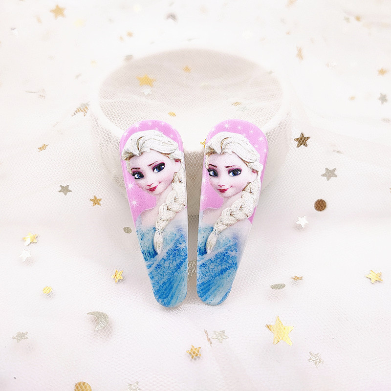 Ice và tuyết mới Qiyuan Princess Aisha BB Clip Sophia White Snow Baby Children Hairpin Beauty Fish Edge Hair Phụ kiện