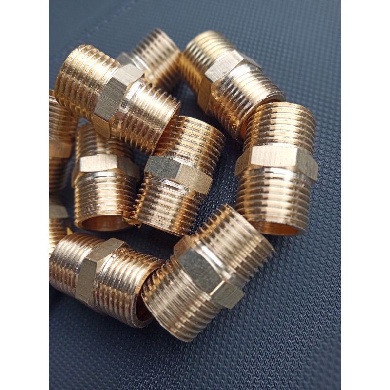 KÉP ĐỒNG THAU REN 21mm -  Ren Ngoài Đầu -Loại dày đặc biệt