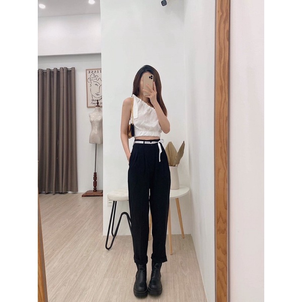 crop chéo dây nơ