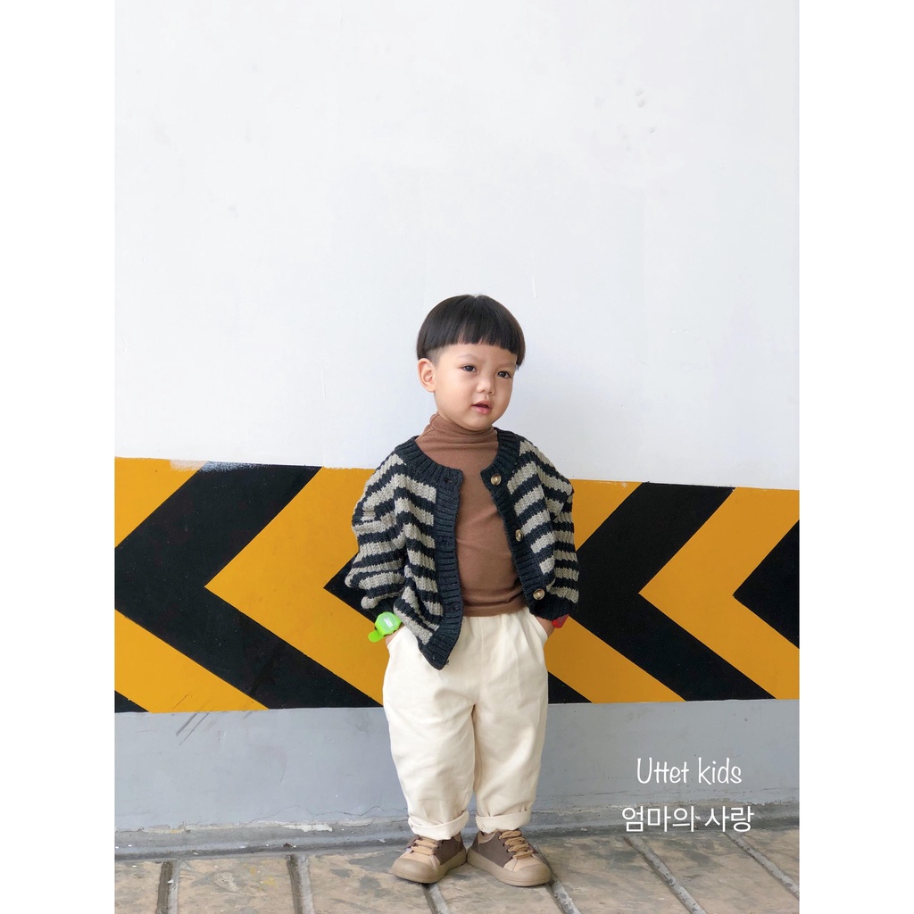 ÁO KHOÁC LEN CARDIGAN DÀNH CHO BÉ GÁI VÀ BÉ TRAI PHONG CÁCH HÀN QUỐC FORM CHUẨN