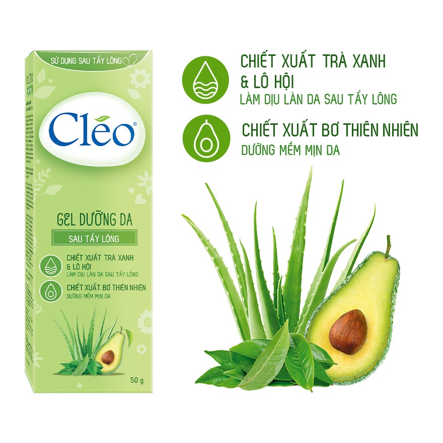 Gel dưỡng da sau tẩy lông Cleo dưỡng ẩm và dịu da 50gr