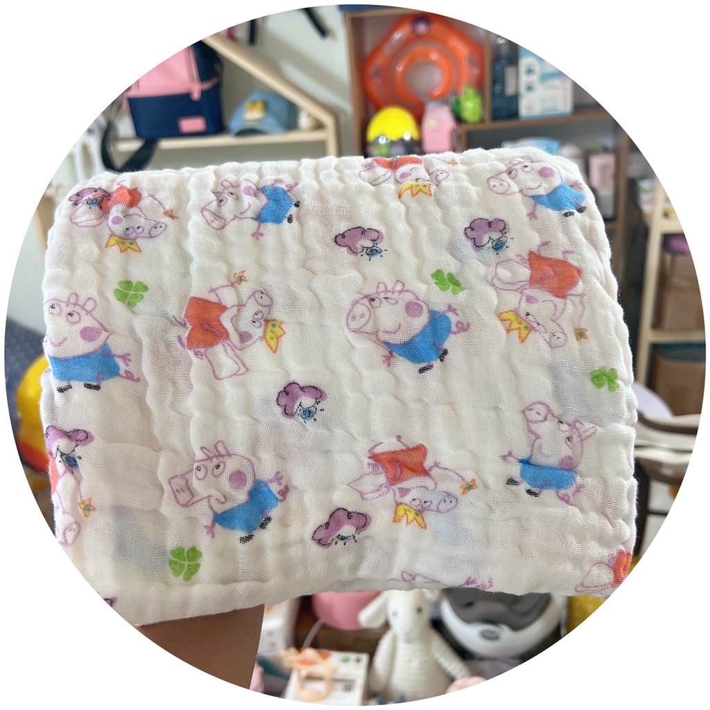 Khăn Tắm 6 Lớp Xô Nhăn Cho Bé, Khăn Mềm Mịn, Êm Ái, Thấm Hút Rất Tốt, Dễ Giặt, Mau Khô Babibu - KT6LX