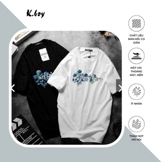 Áo thun nam phông 100% cotton 2 màu trắng đen co giãn chất vải mềm mịn, hợp dáng dễ phối đồ - V229