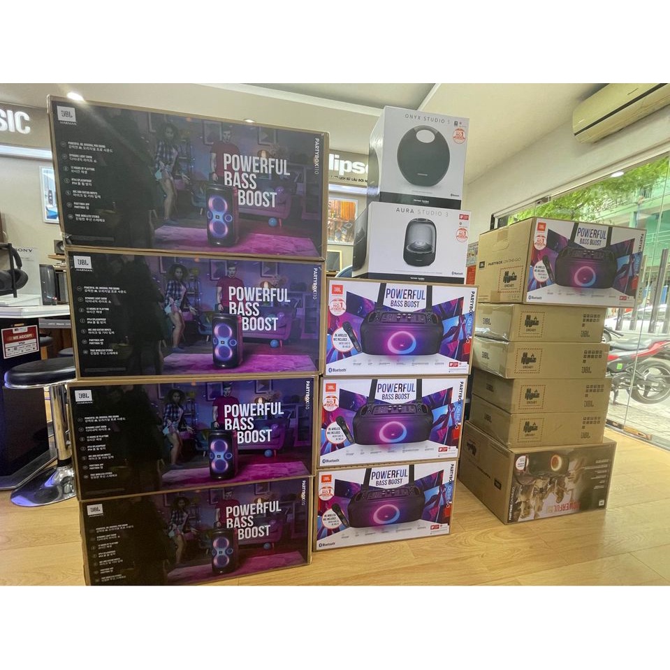 Loa JBL Partybox On The Go 100w Kèm 2 mic không dây Chính Hãng - Bảo Hành 12 Tháng