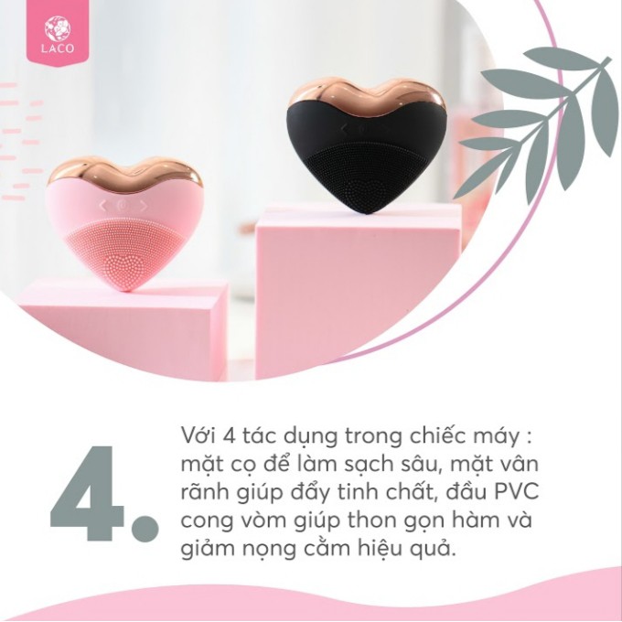 [Bảo hành chính hãng 12 tháng] Máy rửa mặt Laco ⚡ sạch sâu, đánh bay mụn đầu đen, mụn cám, nâng cơ xóa nhăn, gọn hàm