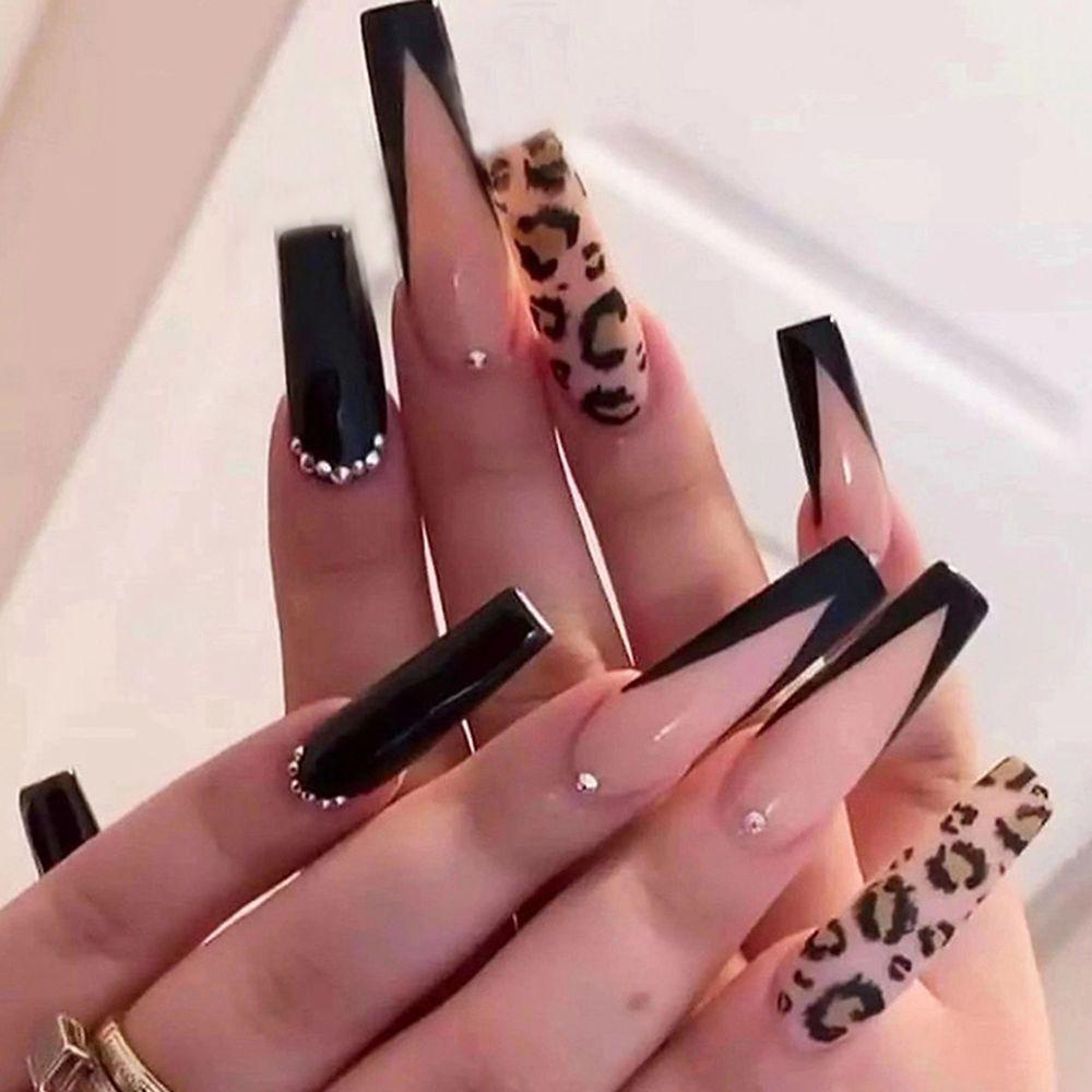 ESPO Hộp 24 Móng Tay Giả Đính Đá Lấp Lánh