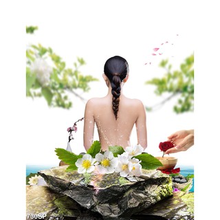 TRANH DÁN TƯỜNG 3D SPA NHẸ NHÀNG - TRANH NAIL - PHUN XĂM - SALON TÓC - NỐI MI