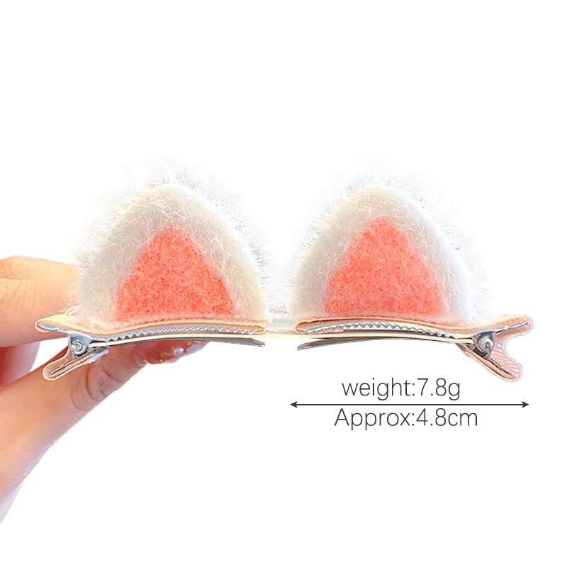 Set 2 kẹp tóc tai mèo KIDSBOWS bằng lông dễ thương dành cho bé gái