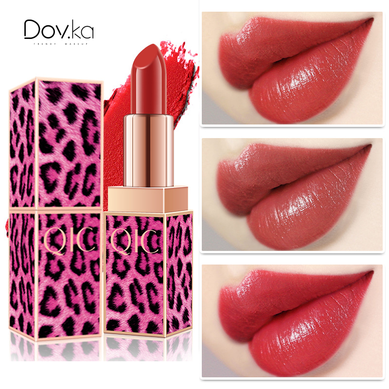 (Hàng Mới Về) Son Môi Dưỡng Ẩm Lâu Trôi Thiết Kế Vỏ Họa Tiết Da Báo
