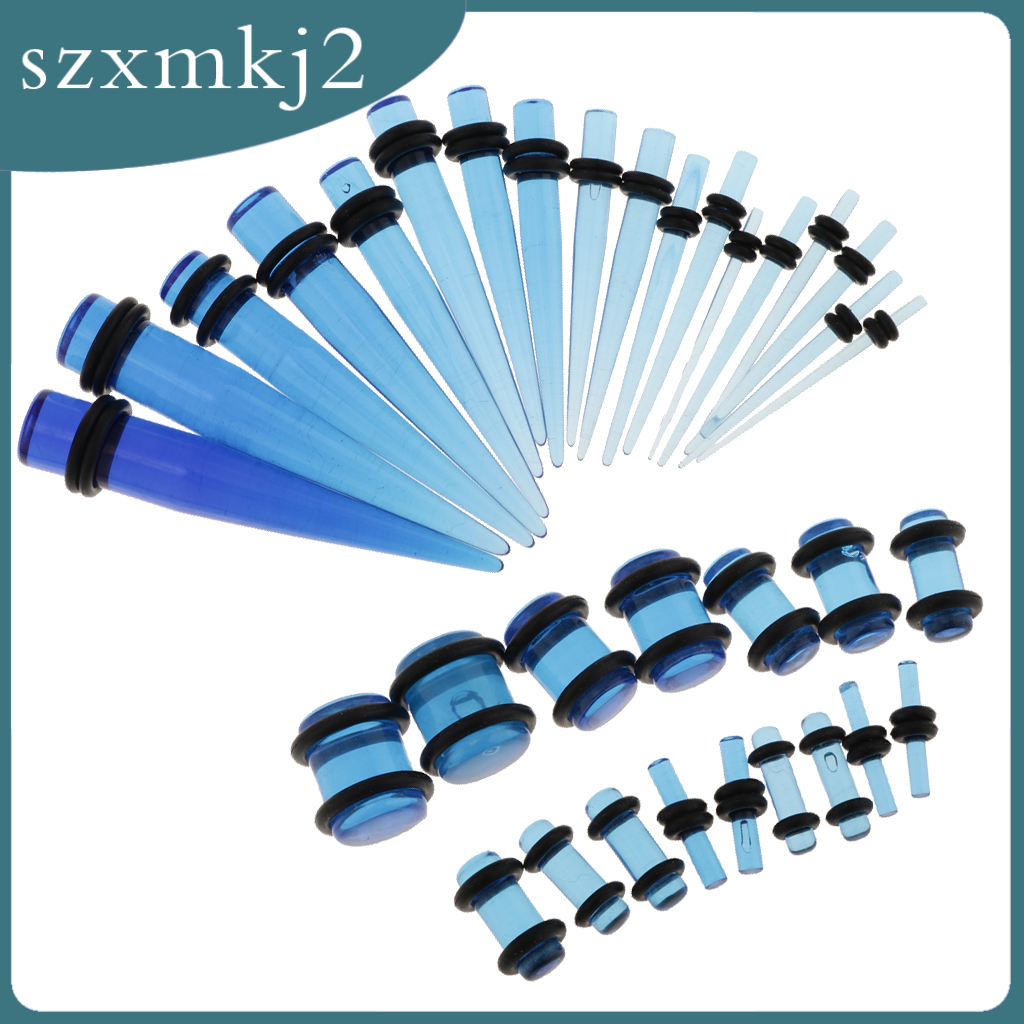 Bộ 36 Dụng Cụ Nong Tai Bằng Cao Su Màu Trắng Kèm Vòng Cao Su szxmkj2