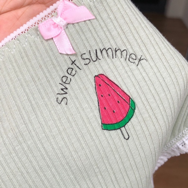 [Có video sản phẩm] Set 4 quần lót cotton tăm hoạ tiết dưa hấu, xương rồng | BigBuy360 - bigbuy360.vn