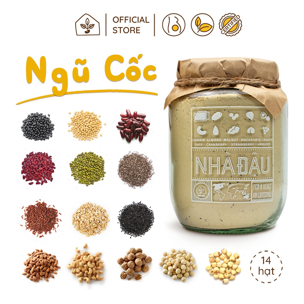 Combo Dinh Dưỡng 14 Ngày Cho Mẹ Bầu: Mixnuts 5 Siêu Hạt, Bột Ngũ Cốc, Mixfruits Trái Cây Sấy Dẻo Cao Cấp | Nhà Đậu 97