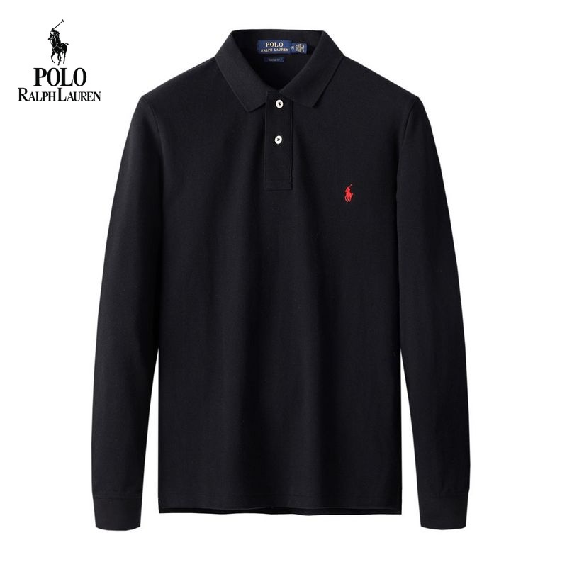 Áo Thun Polo Dài Tay Chất Liệu Cotton Thêu Logo Ralph Lauren 11 Màu Thời Trang Dành Cho Nam