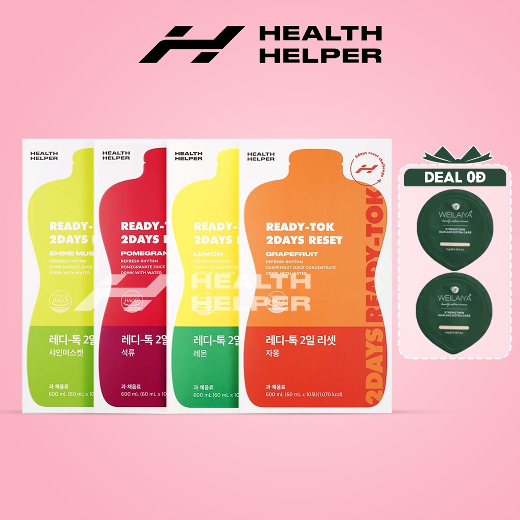 Detox thải độc giảm cân Ready Tok 2-Days Health Helper Hàn Quốc (hộp 10 gói)