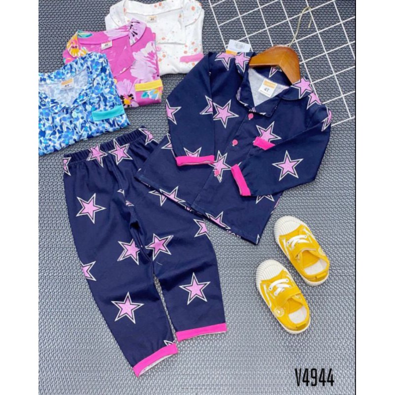 Bộ pijama bé gái tay dài 12 đến 26kg