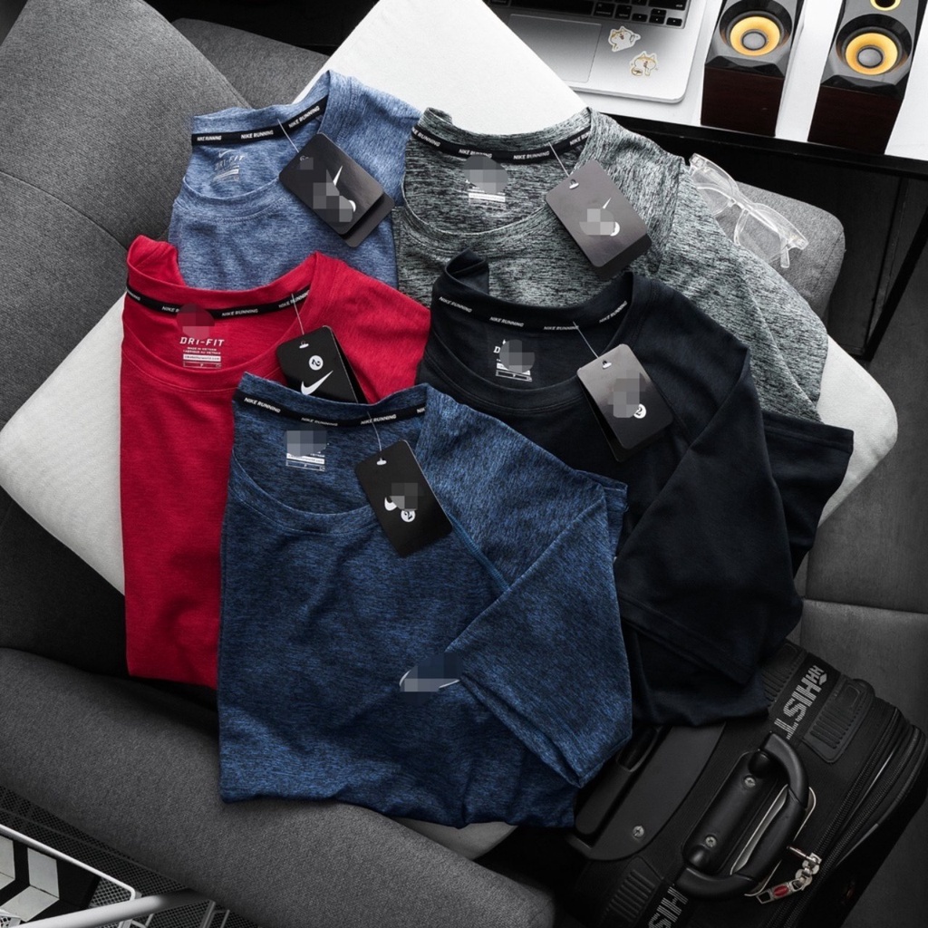 Áo thun nam thể thao bigsize vải đốm  6 màu - 80-140kg