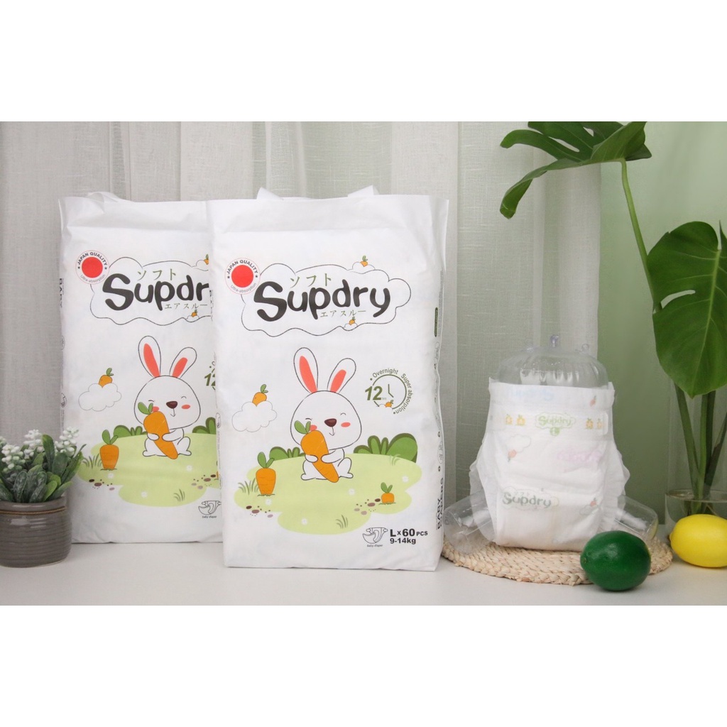 Bỉm SUPDRY cao cấp nội địa Trung quần dán size S72/M66/L60/M58/L52/XL46/XXL42/XXXL40 (có tem phụ)