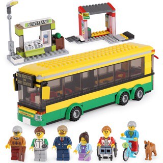 Lego City - Lepin 02078 , Leji 40021 ( Xếp Hình Trạm Dừng Xe Bus 377 Mảnh )