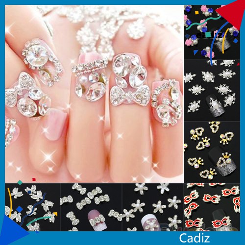 [Hàng mới về] Bộ 10 hạt đá đính trang trí móng tay 3D thời trang sành điệu