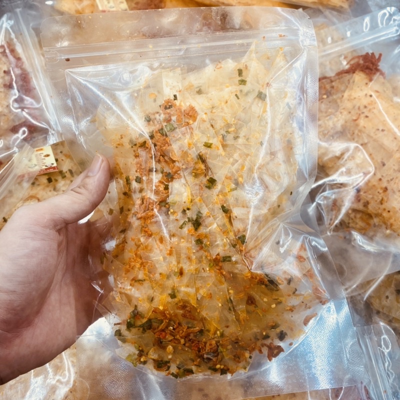 Bánh Tráng Trộn Thập Cẩm - Ruốc Sấy, Tỏi, Hành, Lạc, Sate, Muối Tôm( Túi 100g)