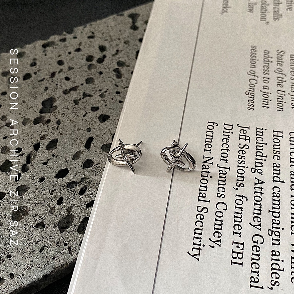 Bông Tai Thép Titan Hình oval Thiết Kế Đơn Giản Thời Trang Cao Cấp