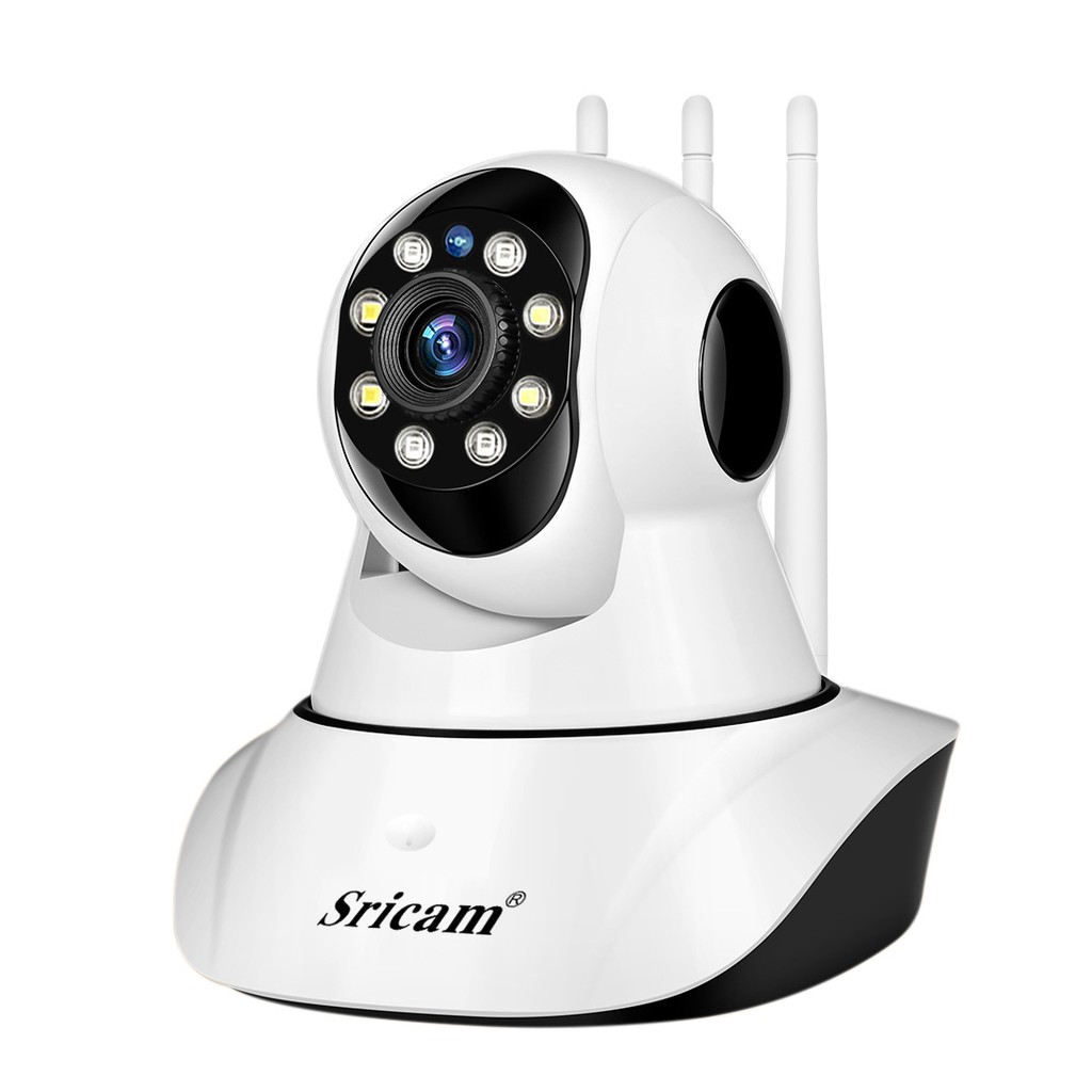 Camera IP Wifi SriHome SP029 3 Râu 2MP FullHD 1080P, Có màu ban đêm, Xoay 355 độ (Trắng) - 4 phân loại tùy chọn - Phụ Ki