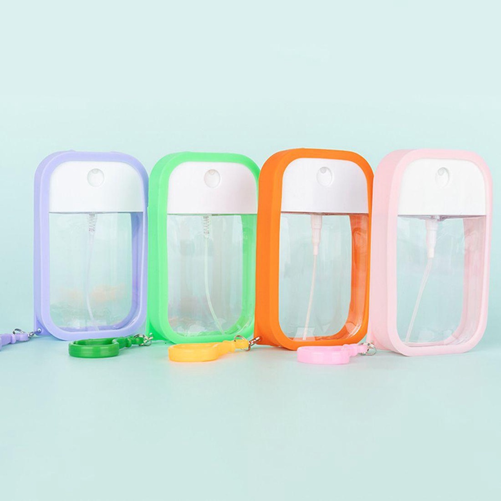 Bình Đựng Nước Hoa Dạng Xịt 45ml Bằng Silicone Kèm Móc Tiện Lợi