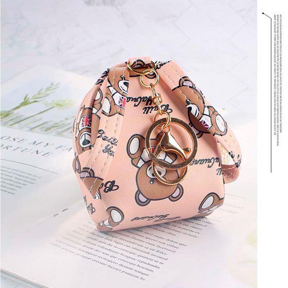 HARRIETT Túi Đựng Tiền Xu / Tai Nghe / Dây Cáp Sạc USB Có Khóa Kéo Hình Oval Dễ Thương