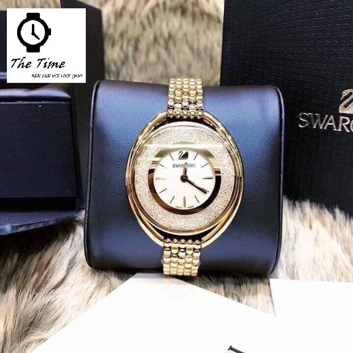 Đồng hồ nữ SWAROVSKI CRYSTALLINE OVAL BRACELET WATCH #5181 case 37×43MM. 3atm