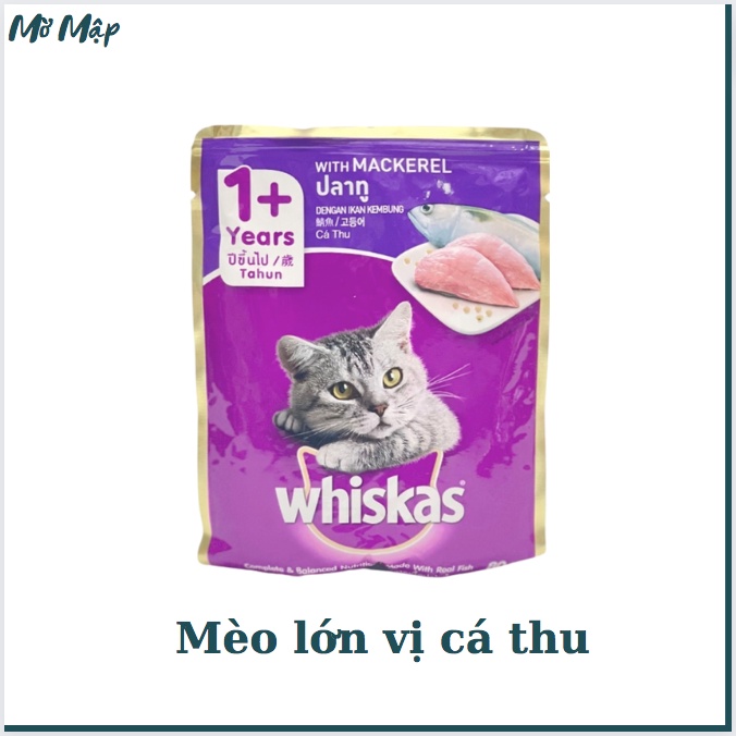 Pate cho mèo - PATE WHISKAS Nhiều Vị Gói 80 gram - MỜ MẬP PETSHOP