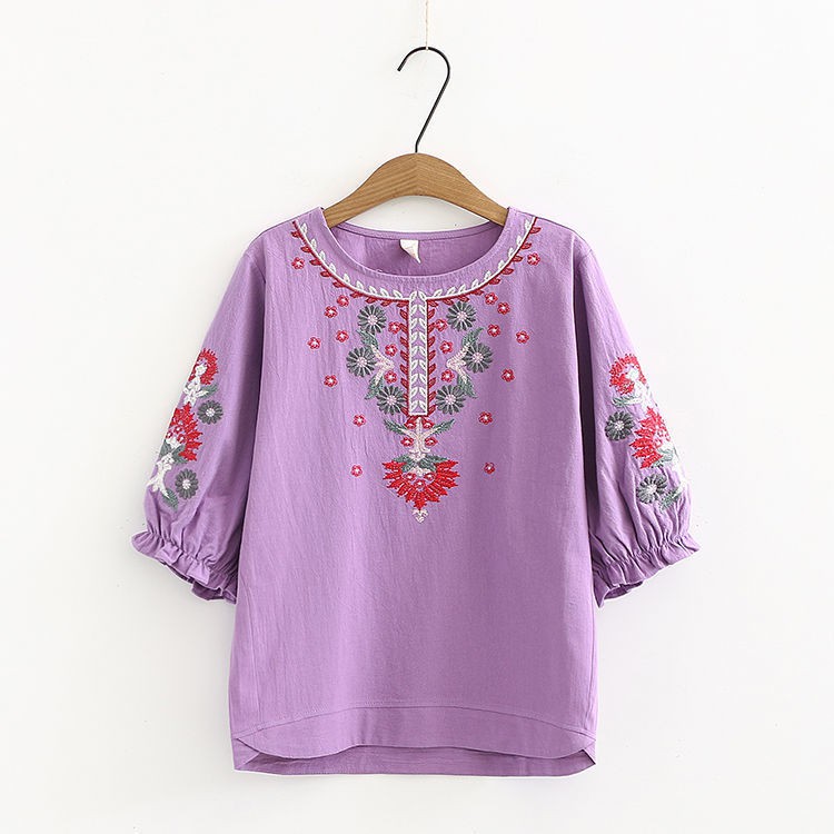 Áo Nữ Tay Lỡ Cổ Tròn Thời Trang Hàn | BigBuy360 - bigbuy360.vn