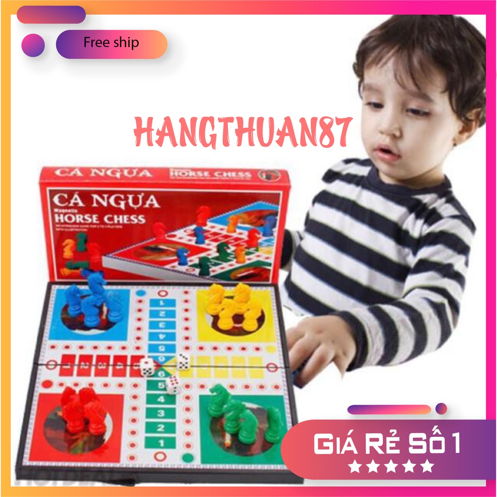 Giá sỉ - Bộ cờ cá ngựa cao cấp cỡ đại 35*35 nam châm không bị xô khi chơi - đồ chơi giải trí an toàn cho bé