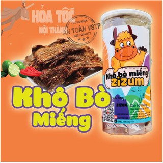 Khô bò miếng ZiZum 300g, đồ ăn vặt Hà Nội, vừa ngon vừa rẻ,  hũ pet siêu đẹp , đặc sản siêu ngon , chất lượng tốt