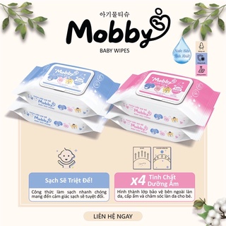 Khăn ướt em bé cao cấp Hàn quốc MOBBY 100 tờ