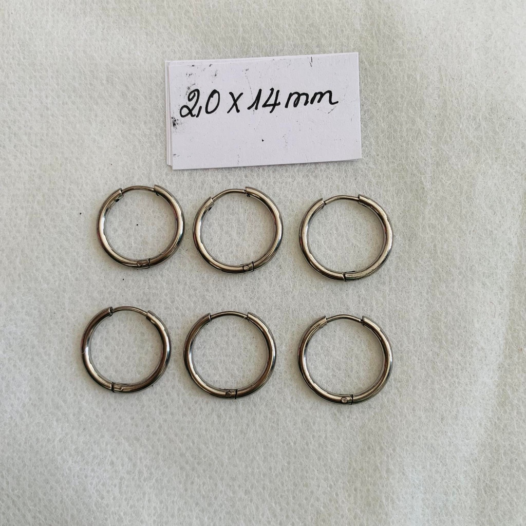 Bông Tai Tròn Bạc S925, Nhiều Size,Khuyên Tai Vòng Tròn Đơn Giản Cho Nam Nữ