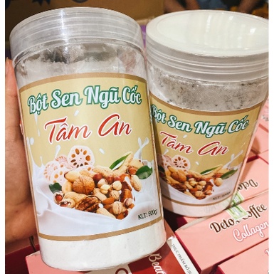 Bột sen ngũ cốc Tâm An - giảm cân đẹp da thon gọn vóc dáng ngăn tái béo hỗ trợ hệ tiêu hóa ( hộp 500g )