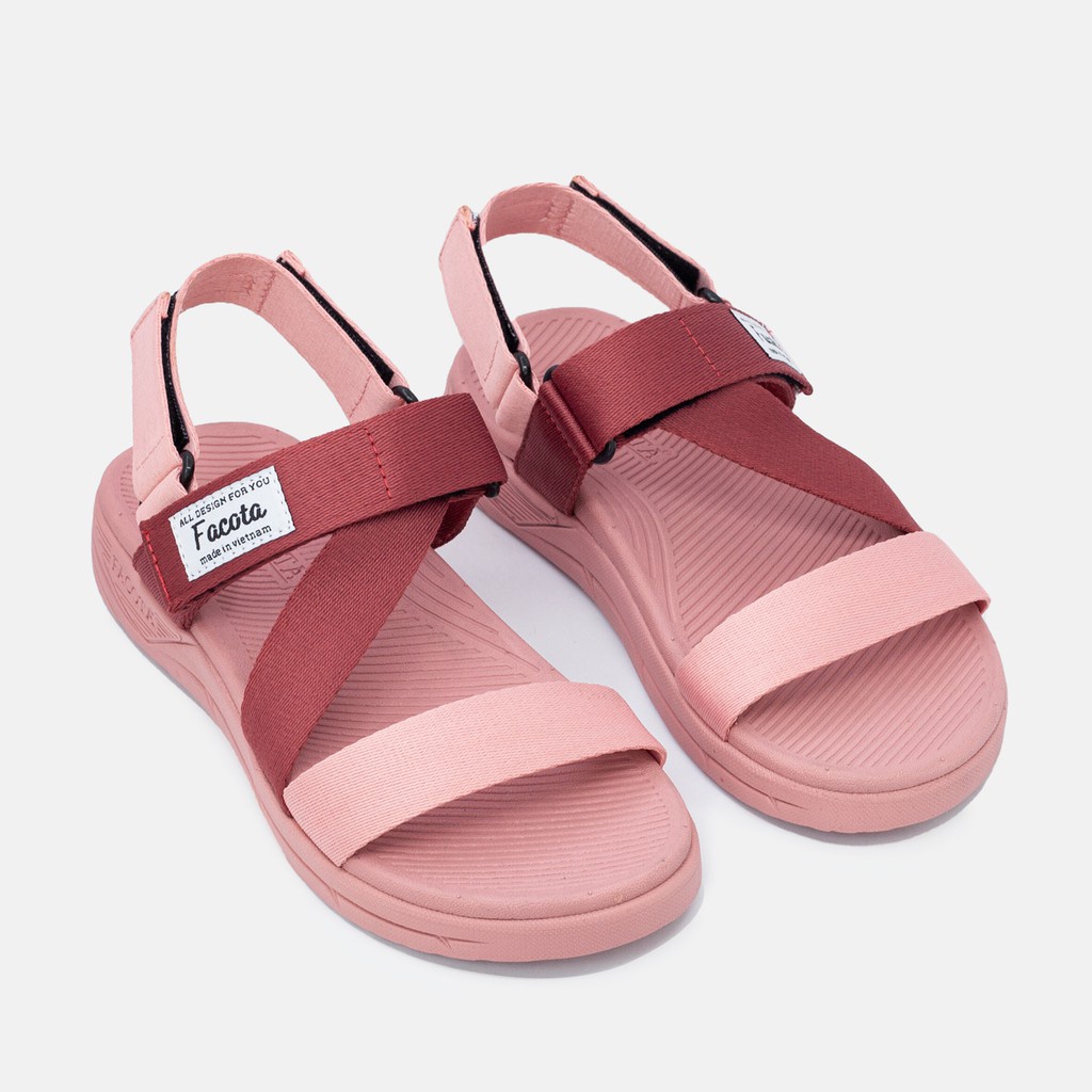 FACOTA | Giày dép sandal nam, nữ Unisex thể thao hồng đi học, đi chơi NN08