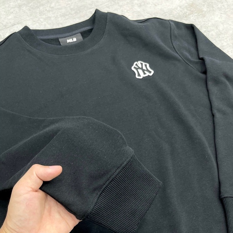 Set quần áo nỉ nam nữ, Set Sweater M.L.B, Bộ quần áo thu đông nữ NY Monogram SW07 - Pom Store