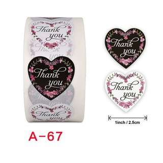 CUỘN 500 TEM DÁN CHỮ STICKER THANK YOU