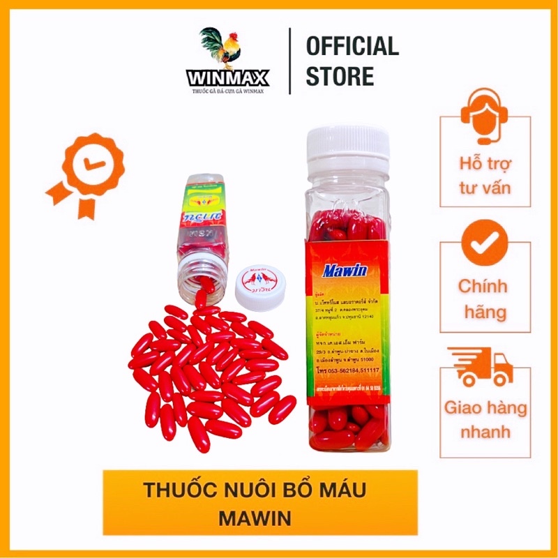 Bổ máu MAWIN cho gà đá, gà mau lên nước máu, mau mập gà, thuốc gà đá Thái Lan