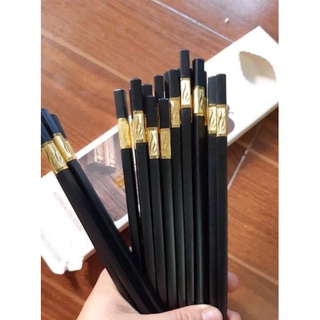 Bộ 10 Đôi Đũa Mạ Vàng Hàn Quốc