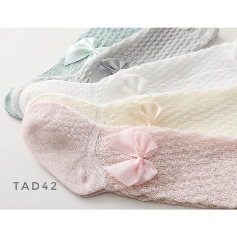 Tất lưới đùi đính nơ bắp chân cho bé TAD42