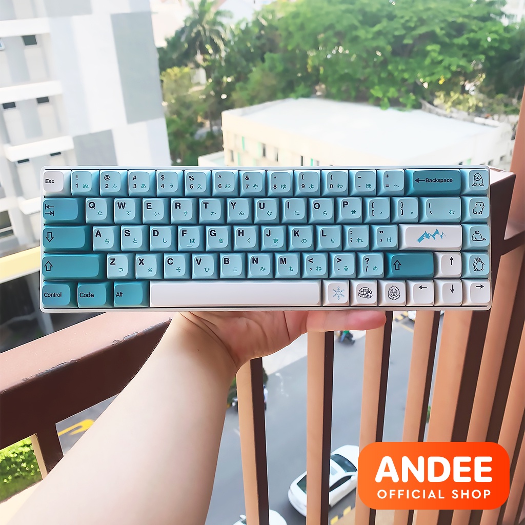 Keycap XDA Iceberg song ngữ dễ thương cho bàn phím cơ