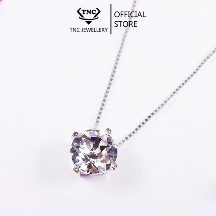 Dây Chuyền Bạc Ý TNC JEWELLERY Nụ Đá Trắng Lấp Lánh
