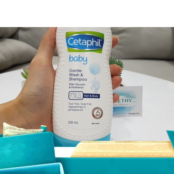 Sữa Tắm Gội Cetaphil Baby Gentle Wash & Shampoo 230ml☑️(𝗖𝗵𝗶́𝗻𝗵 𝗵𝗮̃𝗻𝗴) duy trì độ ẩm, cân bằng độ pH, an toàn cho da bé