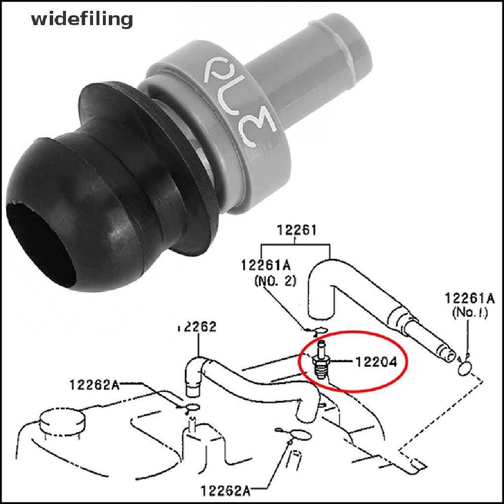 Set 2 Vòng Đệm Van Xả Khí Động Cơ Xe Hơi PCV 12204-15050 90480-18001