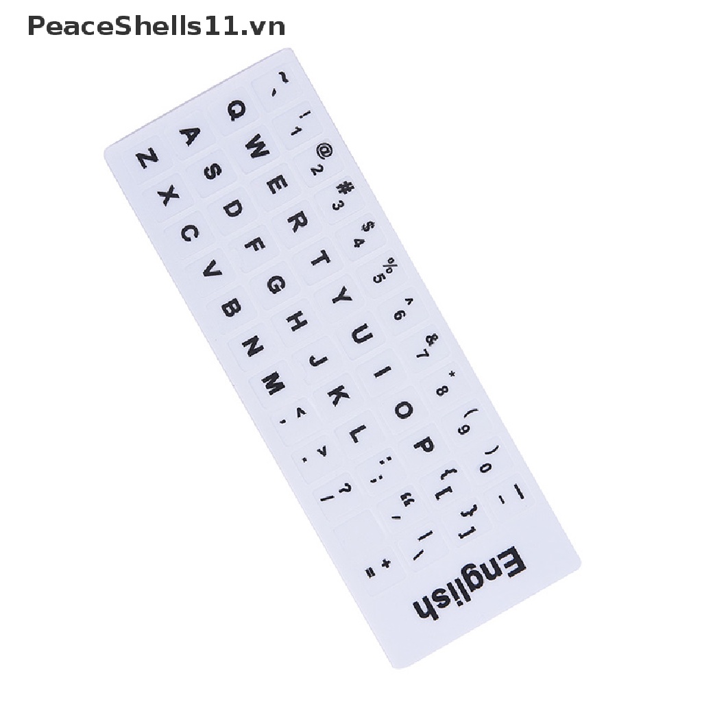 Miếng Dán Thay Thế Bàn Phím Chữ Tiếng Anh Màu Trắng Đen Cho PC / Laptop