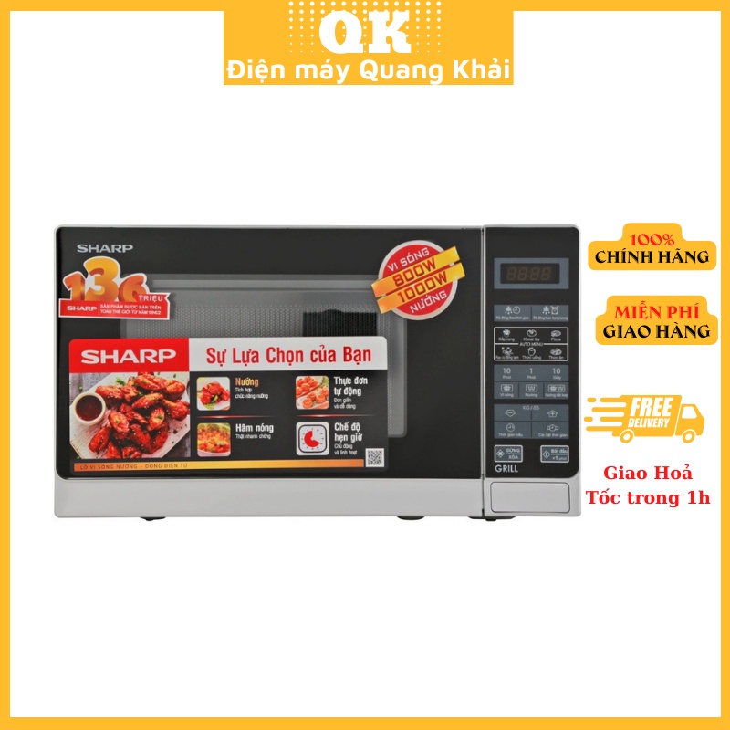 Lò Vi Sóng Sharp Điện Tử Có Nướng R-G272VN-S 20L-Hàng Chính Hãng